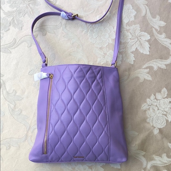 Vera Bradley Handbags - Vera Bradley Quilted Lavender Leather X-Body Bag